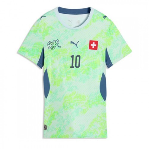 Schweiz Granit Xhaka #10 Replika Bortatröja Damer VM 2026 Kortärmad